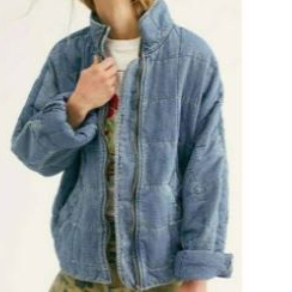 Free People Dolman Quilted Knit Jacket  XL